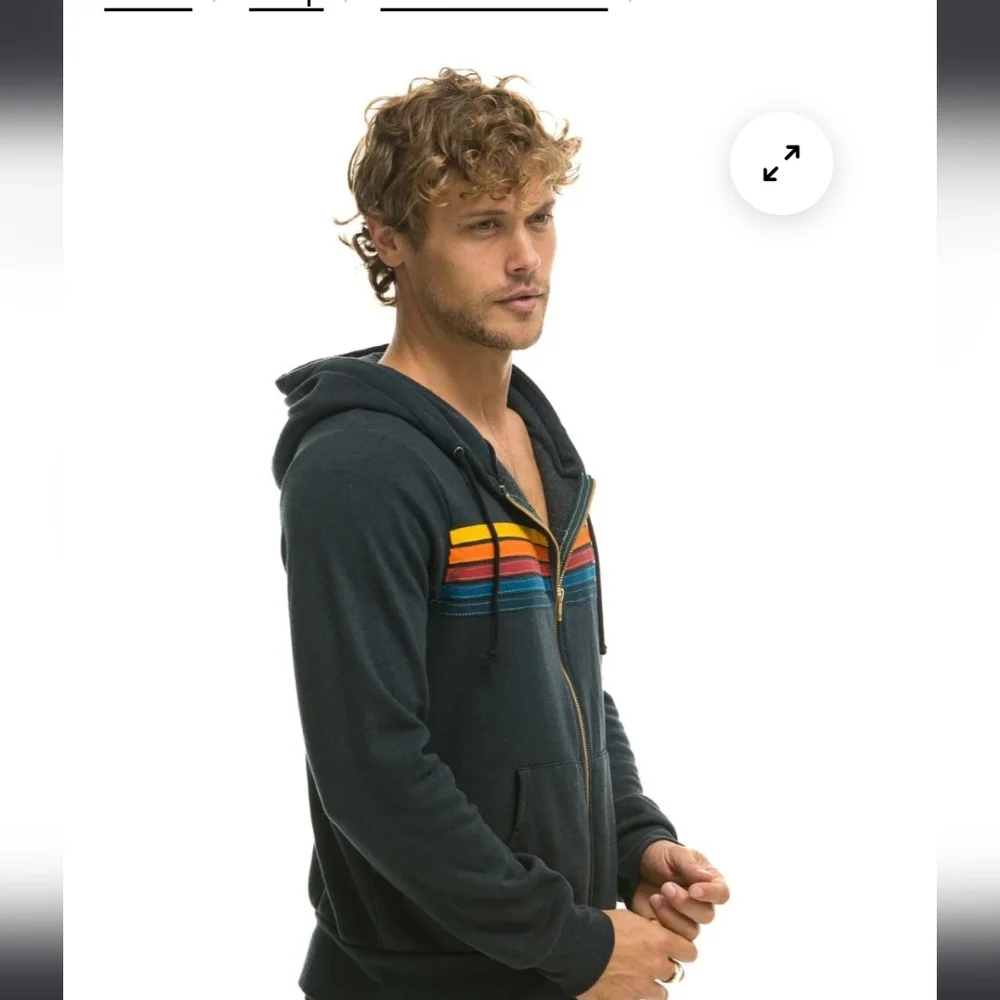 Aviator Nation Colorful Striped Hoodie - Picture 3 of 7